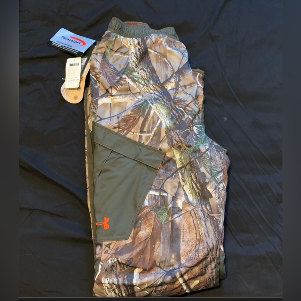 Under Armour Woodland Camo Pants with Orange Logo